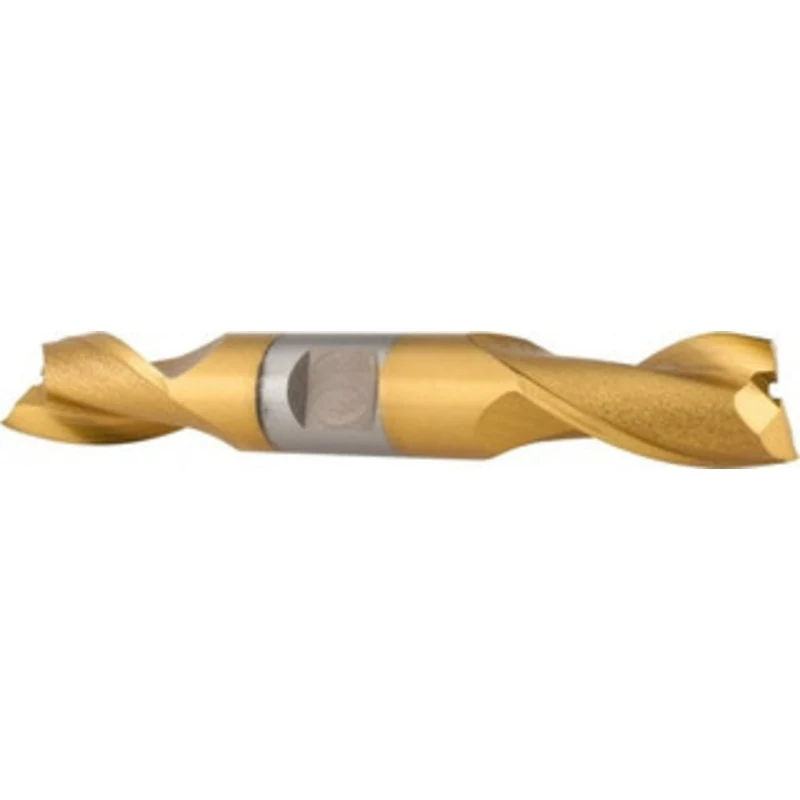 OSG 1, 1-5/8 LOC, 1 Shank Diam, 5-7/8 OAL, 2 Flute, Cobalt Square End Mill Double End, TiN Finish, Spiral Flute, 30 H...